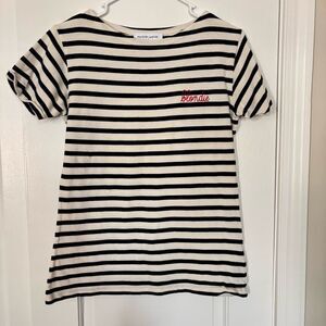 Maison Labiche Paris “Blondie” Women's Organic Cotton Sailor Striped Amour Shirt
